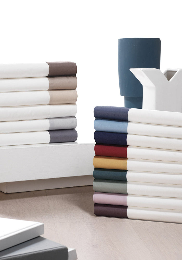 Set Lenzuola Matrimoniali Sopra Sotto e Federe Balza in Raso Mitera Diamante Sabbia