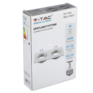 2*GU10 CONSITTANZA PIATTO BIANCO