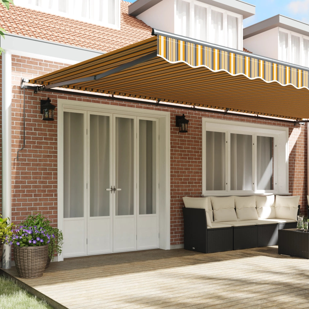 Tenda Retrattile Manuale Strisce Multicolore 600x350 cm