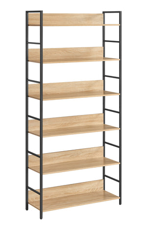 Libreria moderna VALORA a 6 ripiani - Sonoma - LLS176B11