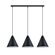 Lampadario a sospensione Rebel nero/bianco 3xE27 Emibig
