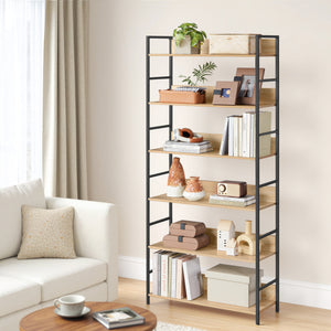 Libreria moderna VALORA a 6 ripiani - Sonoma - LLS176B11