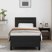 Letto a molle con materasso-Struttura Letto con Materasso Nero 90 x 190 cm Pelle sintetica