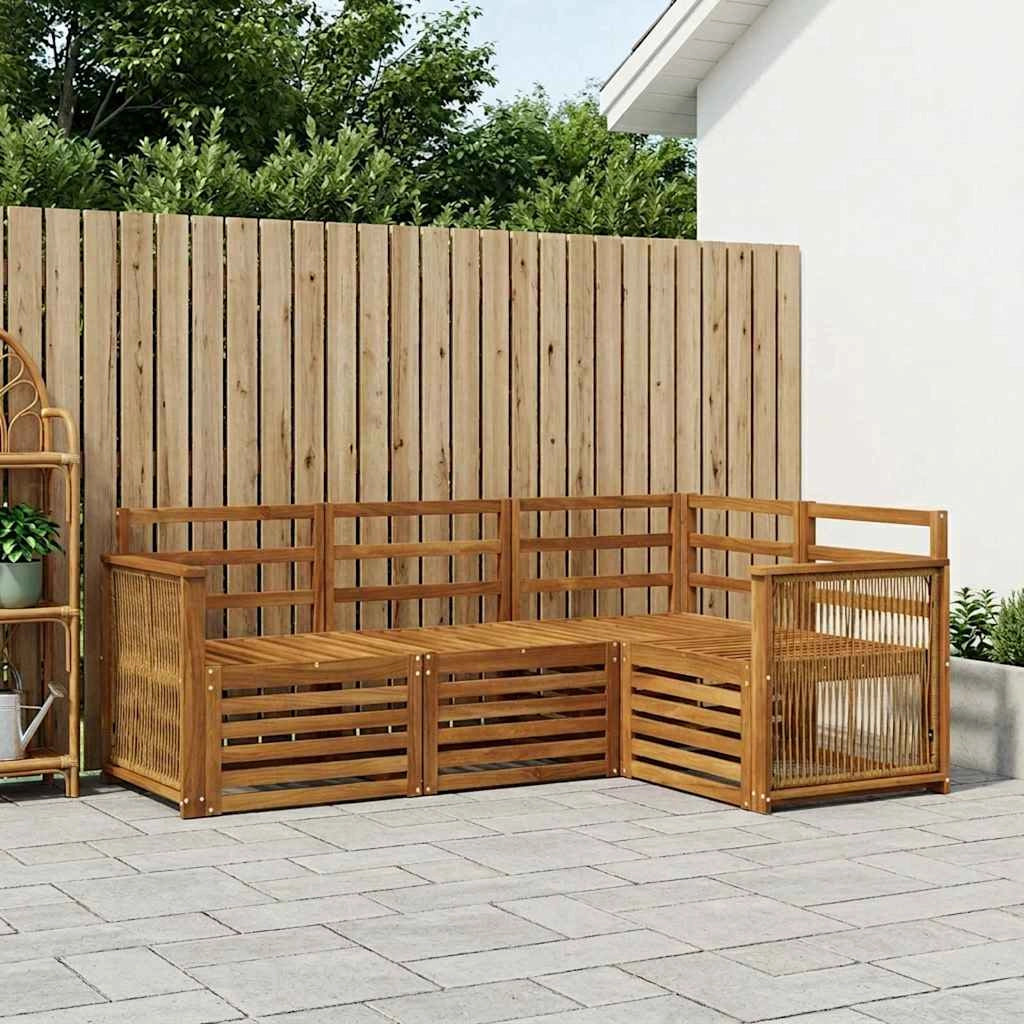 Set di divani da esterno 4 pz Poliestere 3384295