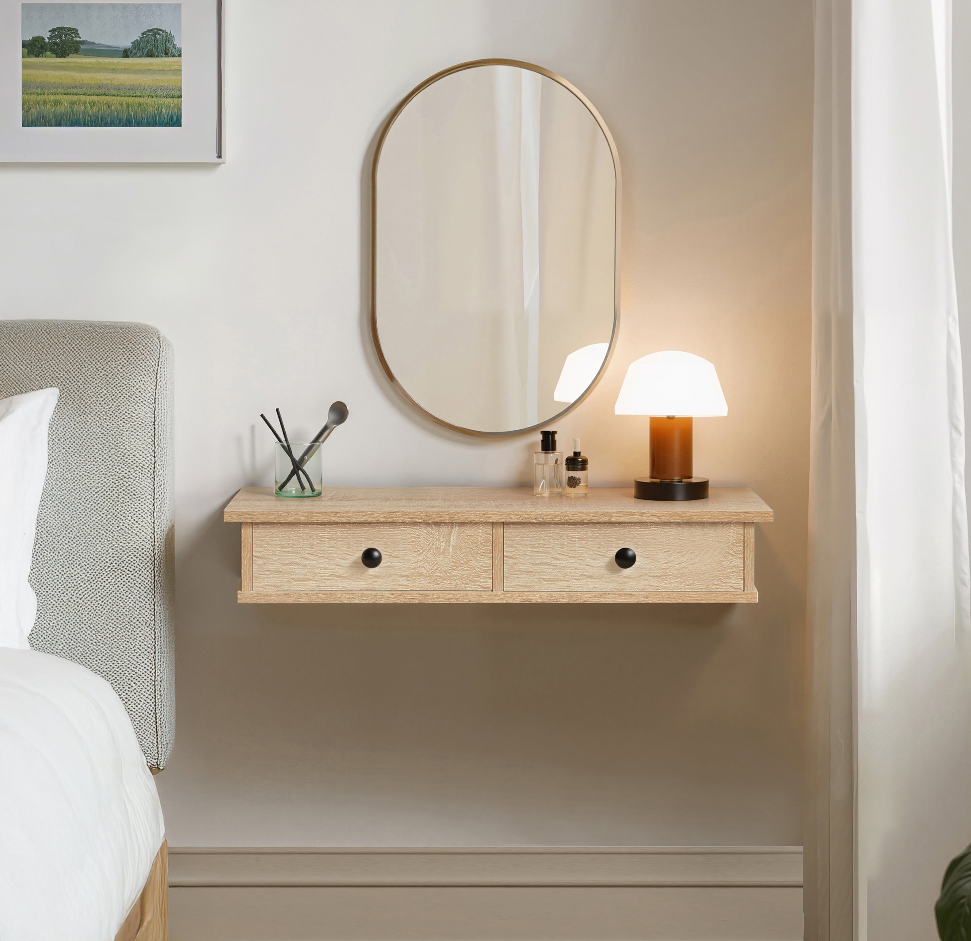 Mobiletto da parete VALORA con cassetti - Sonoma - LWS865B11