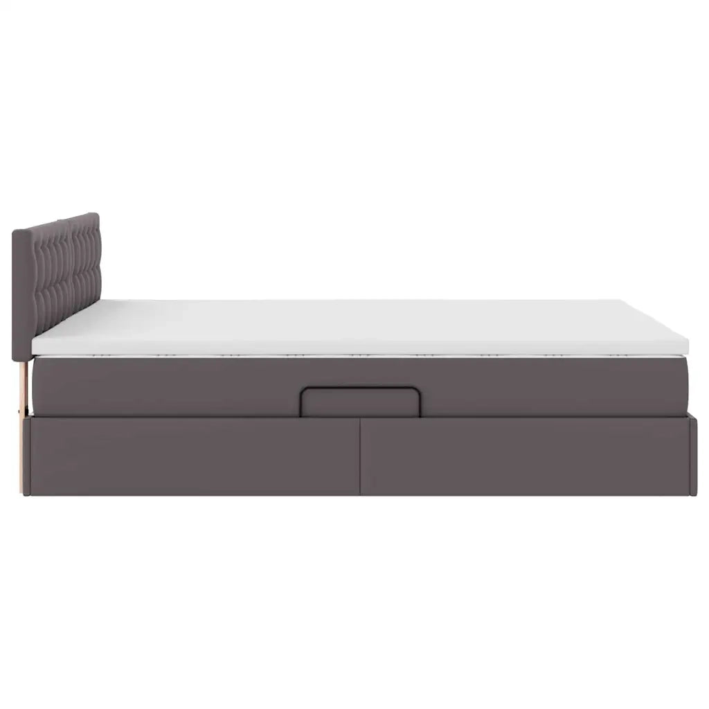 Letto con contenitore e materasso Grigio 140 x 200 cm 3370399