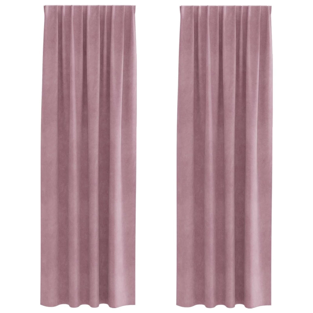 Tende oscuranti 2 pcs Rosa scuro 140 x 245 cm Velluto 4107246