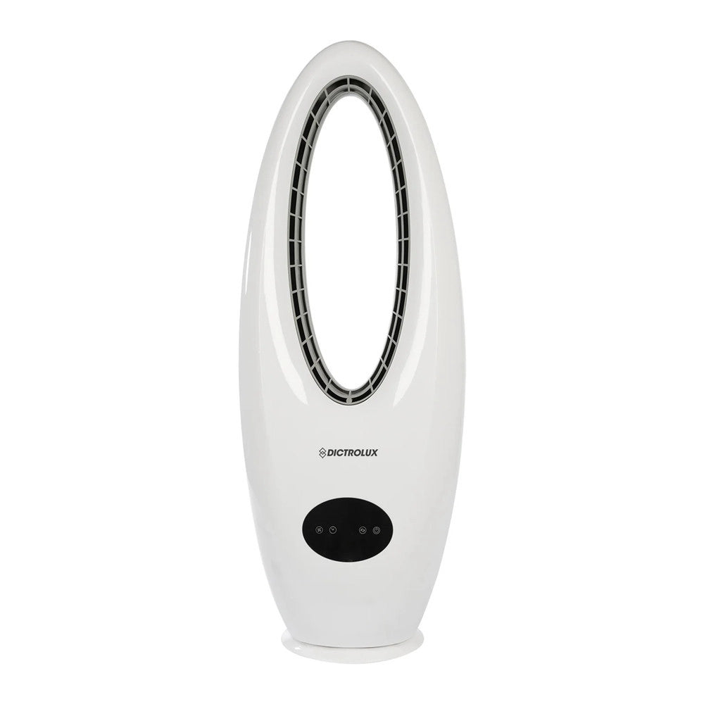 Trade Shop - Ventilatore A Torre Senza Pale Fan Plus-white 45 W Silenzioso 3 Velocità Display Led -