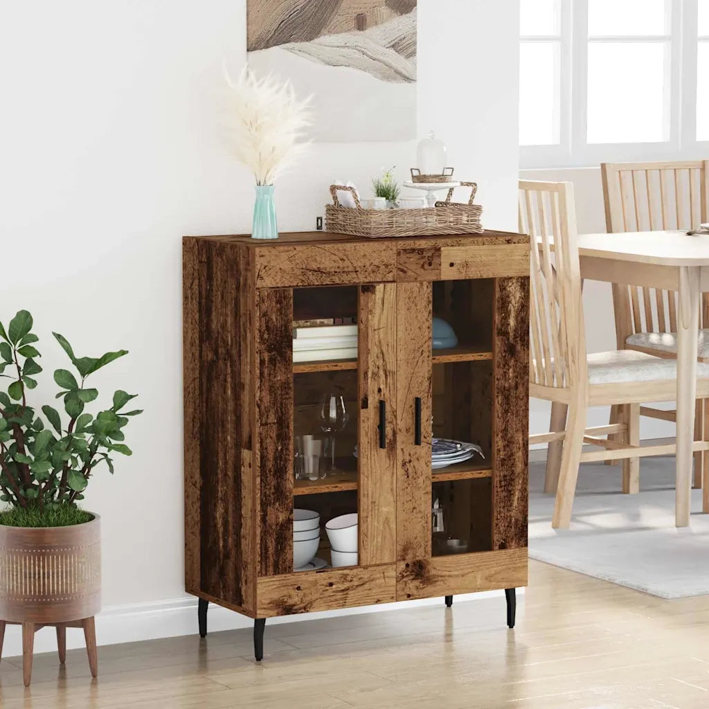 Credenza | Madia | Buffet da pranzo | Armadio da pranzo Legno vecchio 69,5 x 34 x 90 cm Legno multistrato