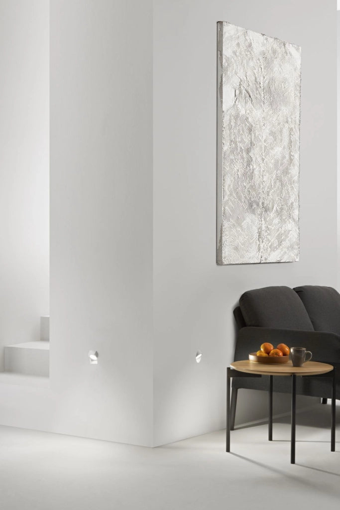 INCASSO ESTRO TONDO IN GESSO 1 LUCE ATTACCO MINI GU10 160X90X67MM