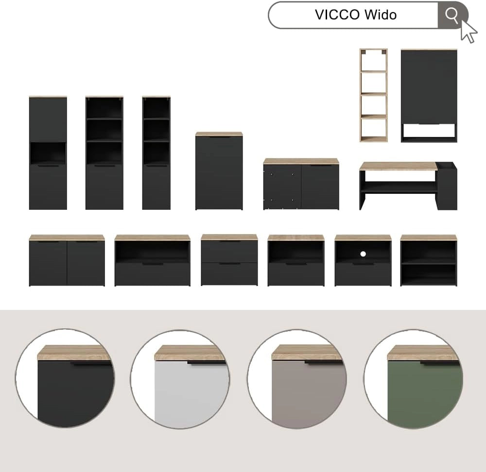 Armadio universale Wido, Grigio, 30.2 x 120 cm con una porta