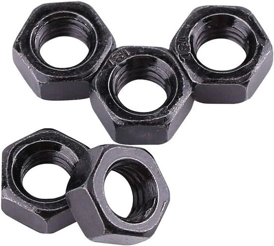 Set di viti a 5 facce nero da 100 pezzi Din934 M2-M5 in acciaio inossidabile verniciato con filo metrico