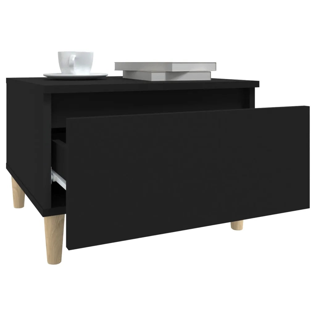 Tavolino Nero 50x46x35 cm in Legno Multistrato 819502