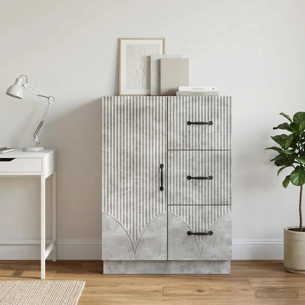 Credenza Grigio Cemento 66 x 34,5 x 87 cm Legno ingegnerizzato 895318