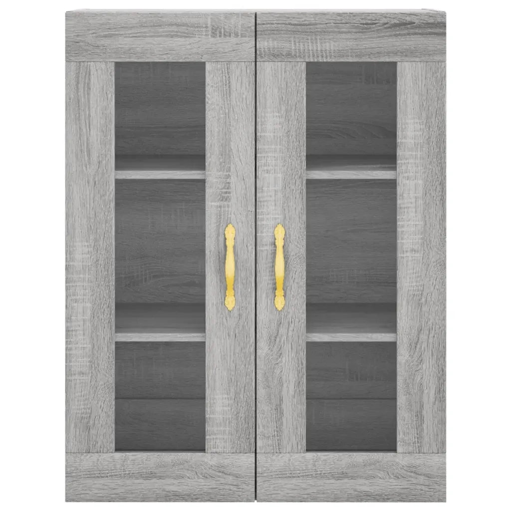 Credenza Grigio Sonoma 69,5x34x180 cm in Legno Multistrato 3198391