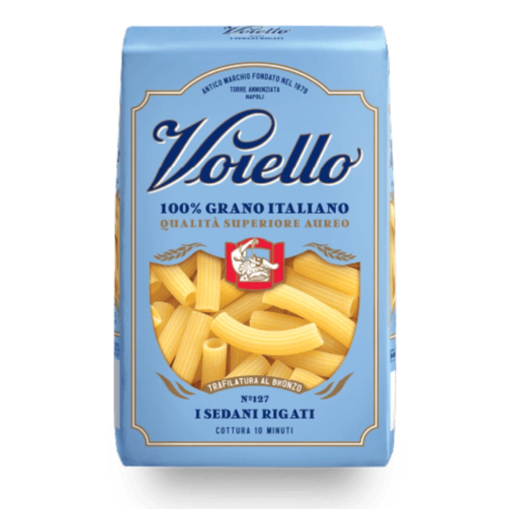 Voiello i sedani rigati n. 127 pasta trafilata al bronzo da 500 grammi