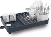 Afdriehouder uitbreidbaar con tenuta utensili e scarico rotante - grigio - organizzazione cucina - a pieghe.