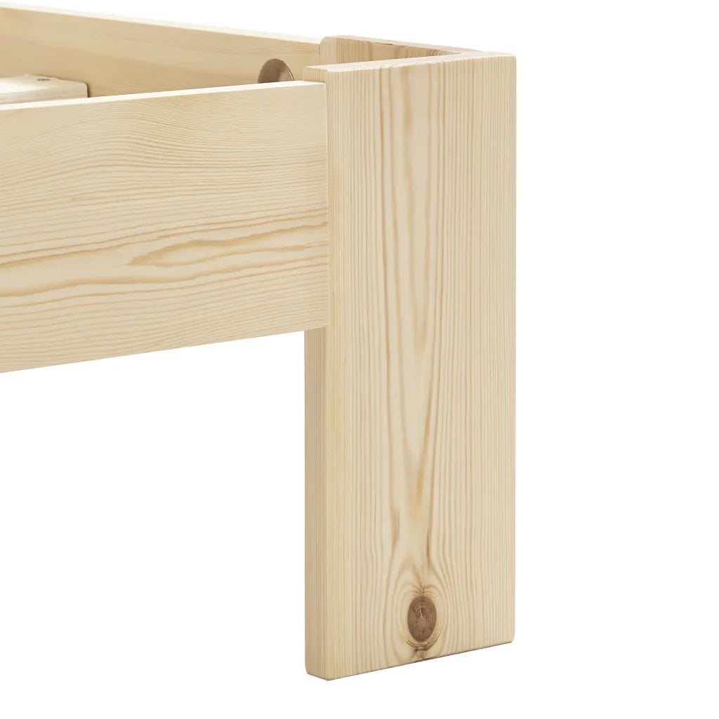 Giroletto senza Materasso-Struttura Letto 100x200 cm in Legno Massello di Pino 492484