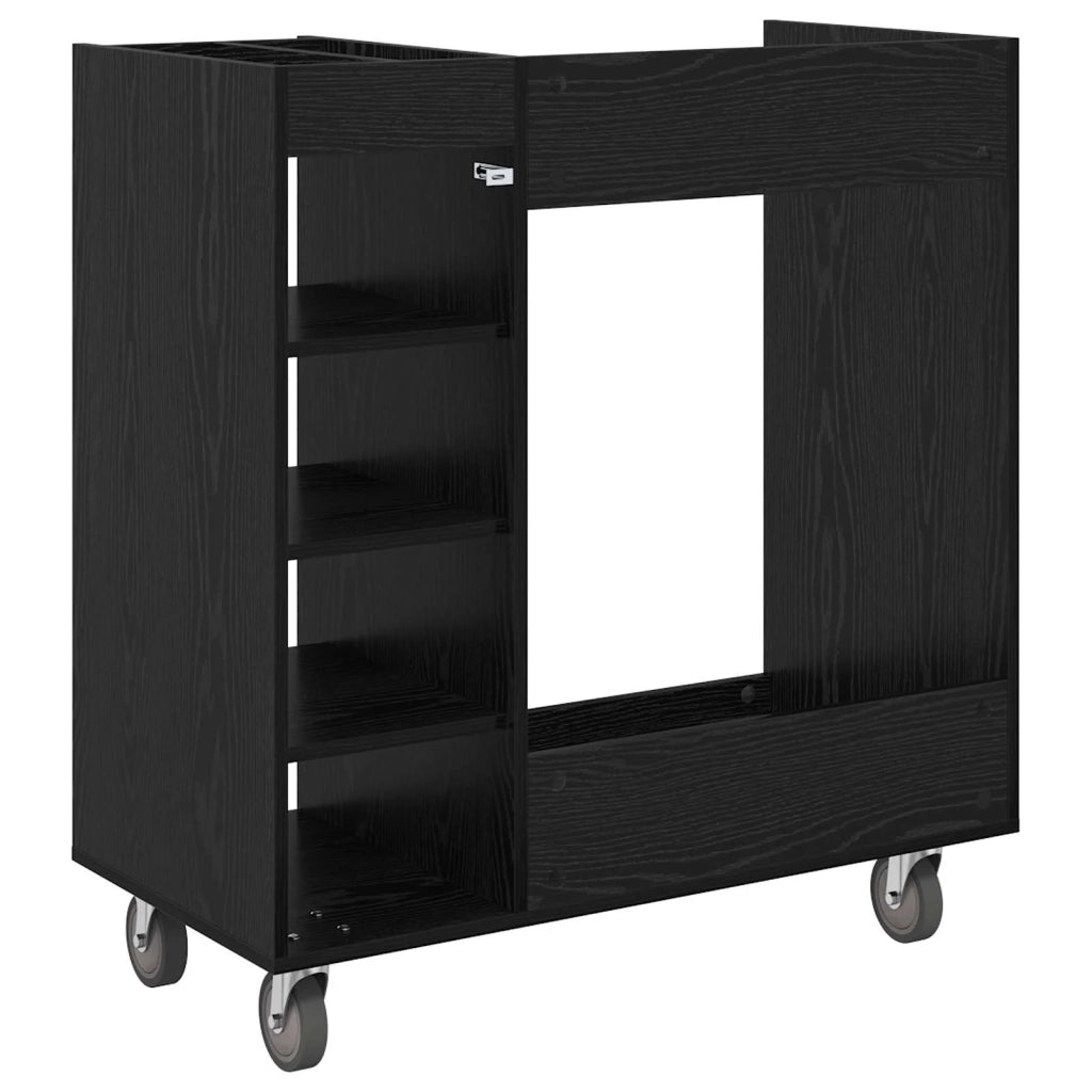 Armadio per Golf con ruota Rovere Nero 90 x 45 x 98 cm CFW6274418