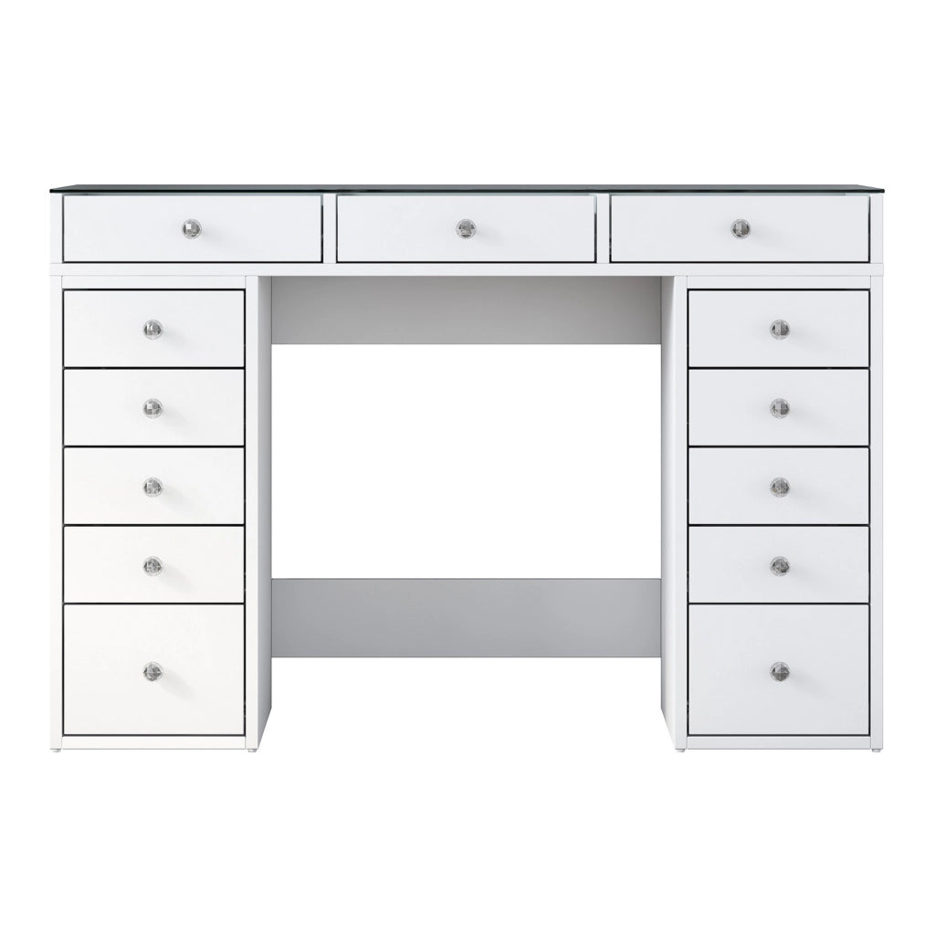 Comodino "Sina" con cassetti in legno incorporati - 120 x 44 x 80 cm - Bianco