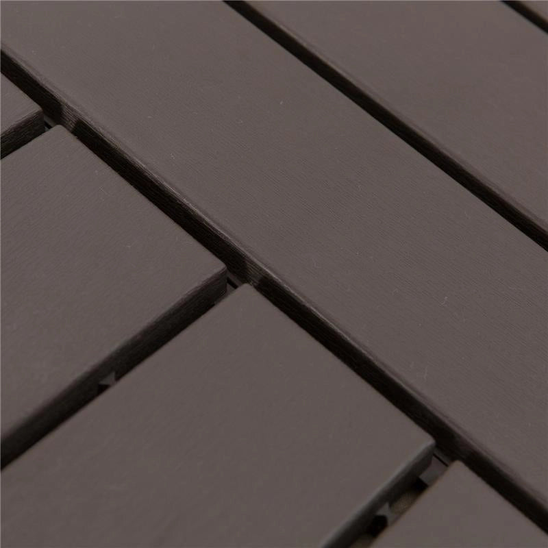 SET 9 MATTONELLE A INCASTRO PER TERRAZZO 30 X 30 X 2 CM MARRONE