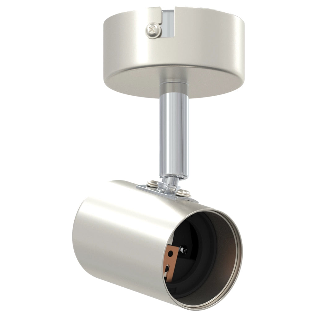 Faretti da soffitto 1 Via Regolabile Nichel E27