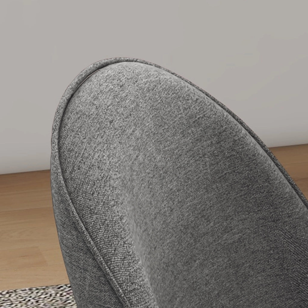 Set 2 Sedie da Pranzo Imbottite in Tessuto con Gambe in Metallo ¨C Zephmum ¨C Grigio 50x52x83 cm