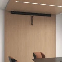 Telo Proiettore 100" Regolabile con Montaggio a Soffitto e Parete, Formato 4:3, 203x152cm, Bianco e Nero