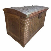 Baule in legno e metallo, artigianale marrone, 166x94x104h cm