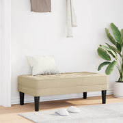panchina  crema 113x57x39 cm tessuto