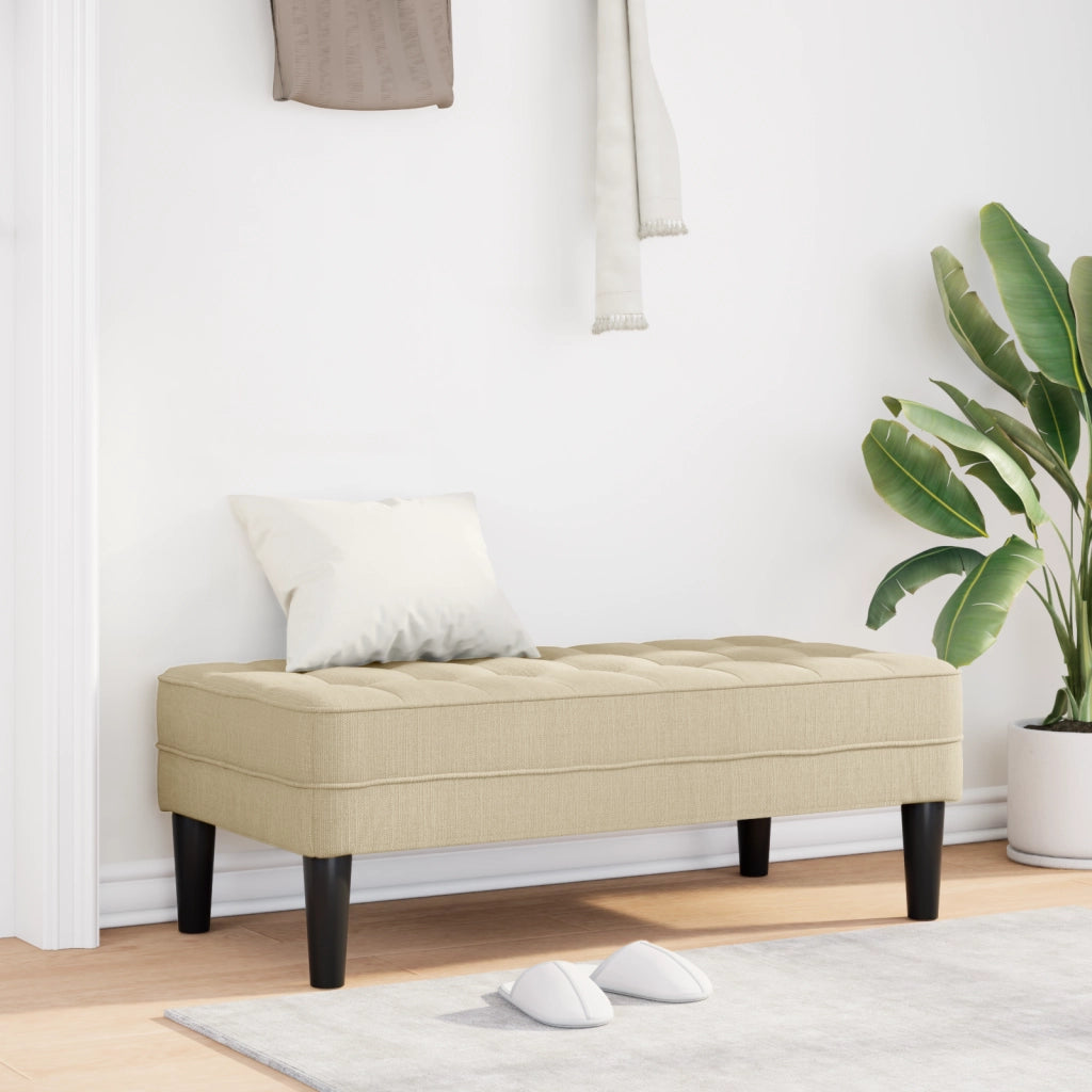 panchina  crema 113x57x39 cm tessuto