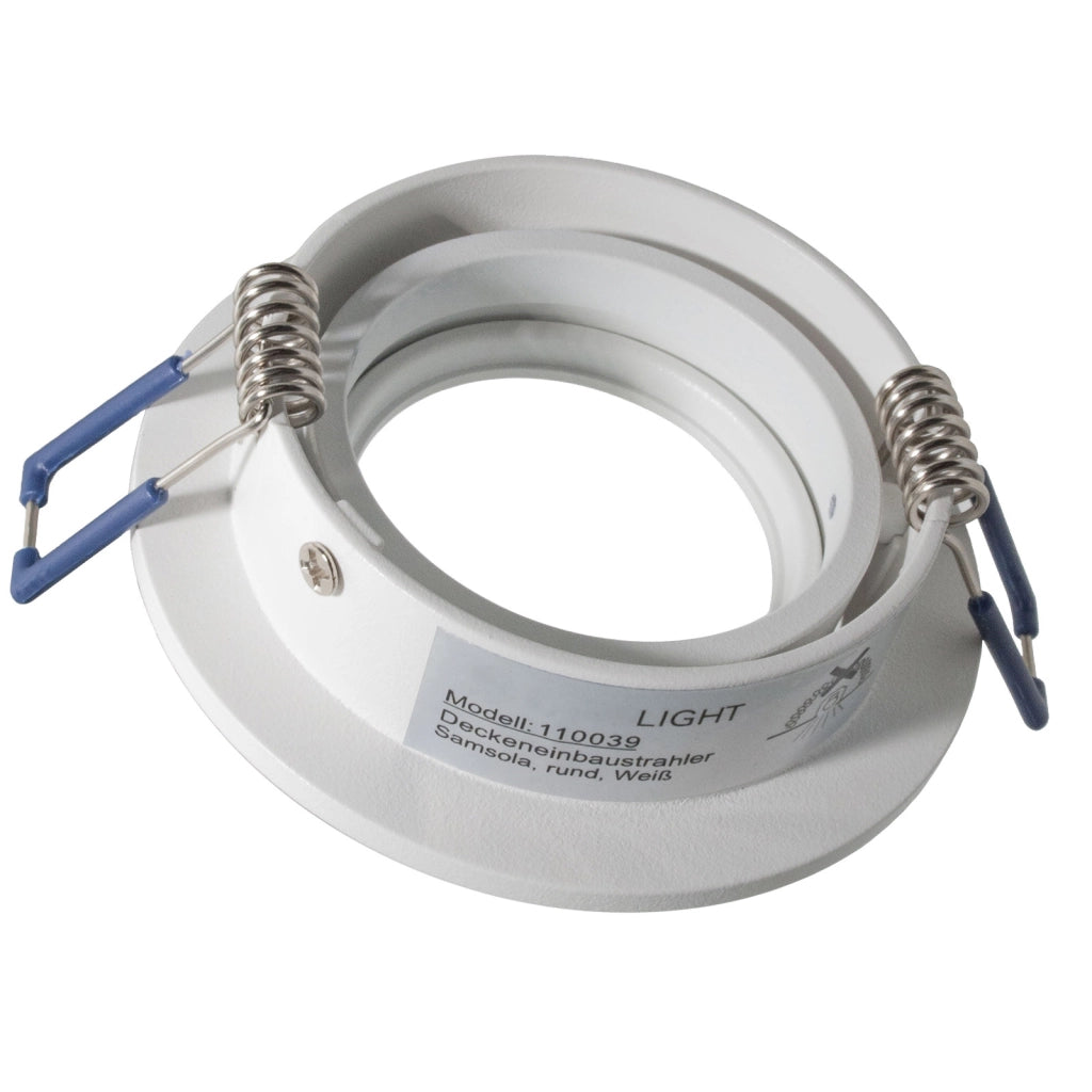 Faretto ad incasso LED 8W GU10 bianco tondo foro 70mm moderno orientabile luce soffitto ufficio corridoio BIANCO 4000K