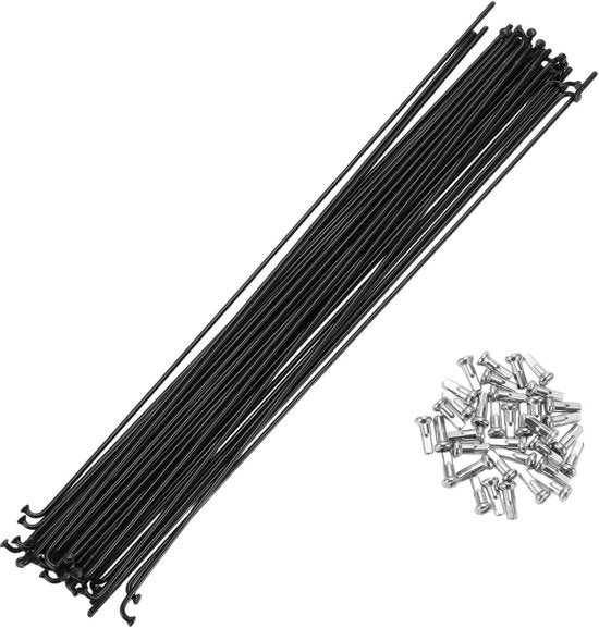 Spaken in Acciaio da 14G - 265MM - 36 Pezzi - Aggiornamento per Resistenza di Corsa - Resistente ai Colpi - Resistenza Antivibrazionale - Spoke per Bicicletta