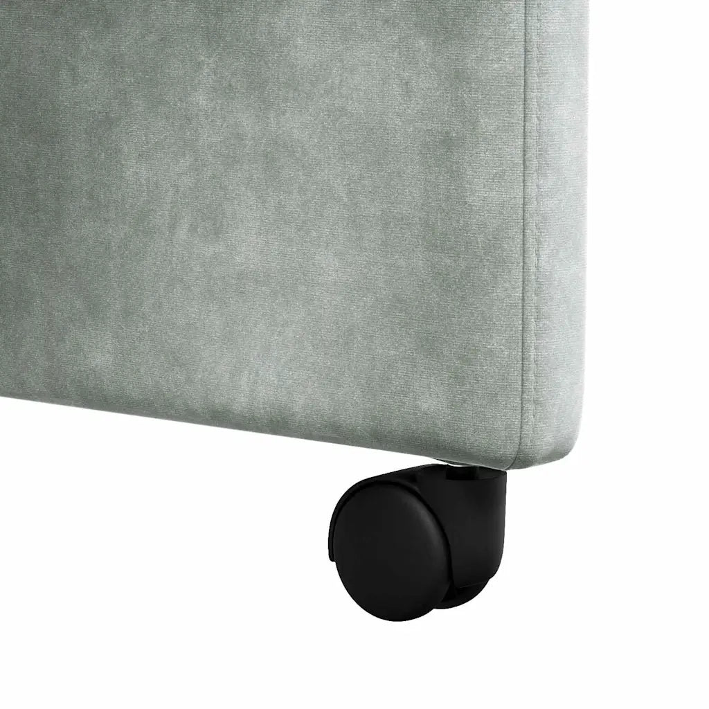 Sedie da Pranzo con Ruote 2 pcs Grigio chiaro 58 x 67 x 97 cm