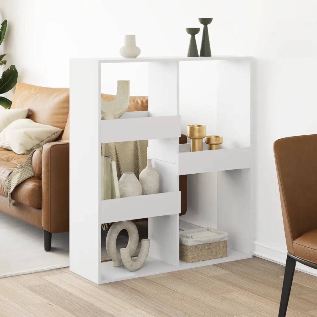 Divisorio Stanza | Paravento | Divisorio Ambienti Bianco 100x33x115 cm in Truciolato