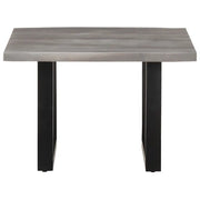Tavolino da Salotto con Bordi Vivi 60x60x40 cm Massello Acacia 321045