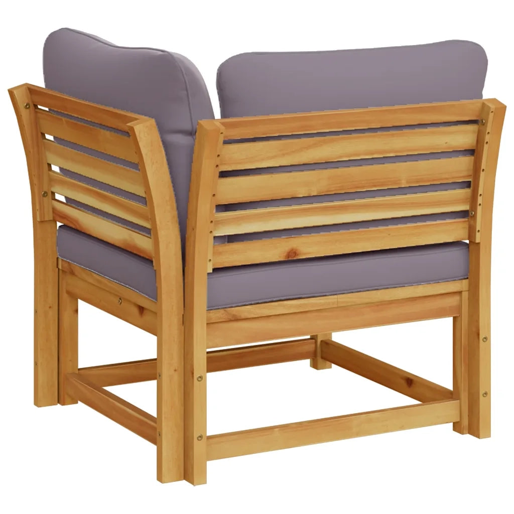Divano Angolare Giardino con Cuscini 73x73x65cm Massello Acacia 366494