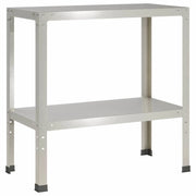 Tavolo da rinvaso 60 x 40 x 80 cm Acciaio Inox Argento 8014873