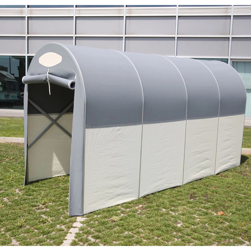 Motobox a Tunnel Copertura Box in PVC 360x120xh155 cm per Moto Scooter Grigio