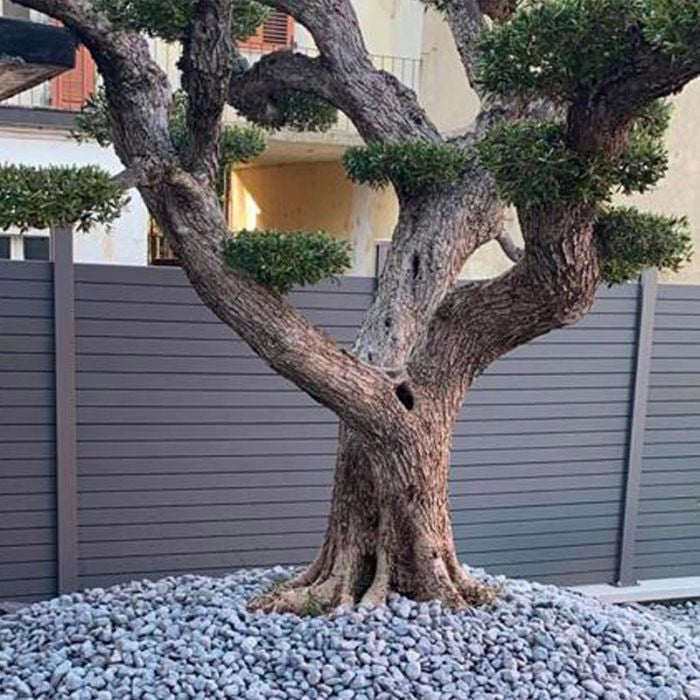 Recinzione In Legno Composito Wpc E Alluminio - Kit Modulo L.149 X H.205 Cm Altezza: 165 cm