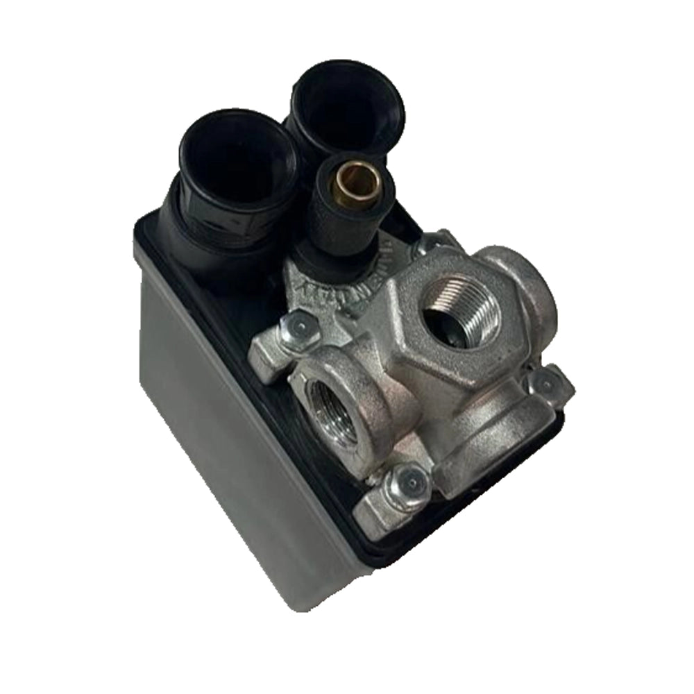 BONEZZI PRESSOSTATO MONOFASE BIPOLARE PER COMPRESSORE 12bar 20A 4 VIE(1/4") CON PULSANTE 201/AE-005
