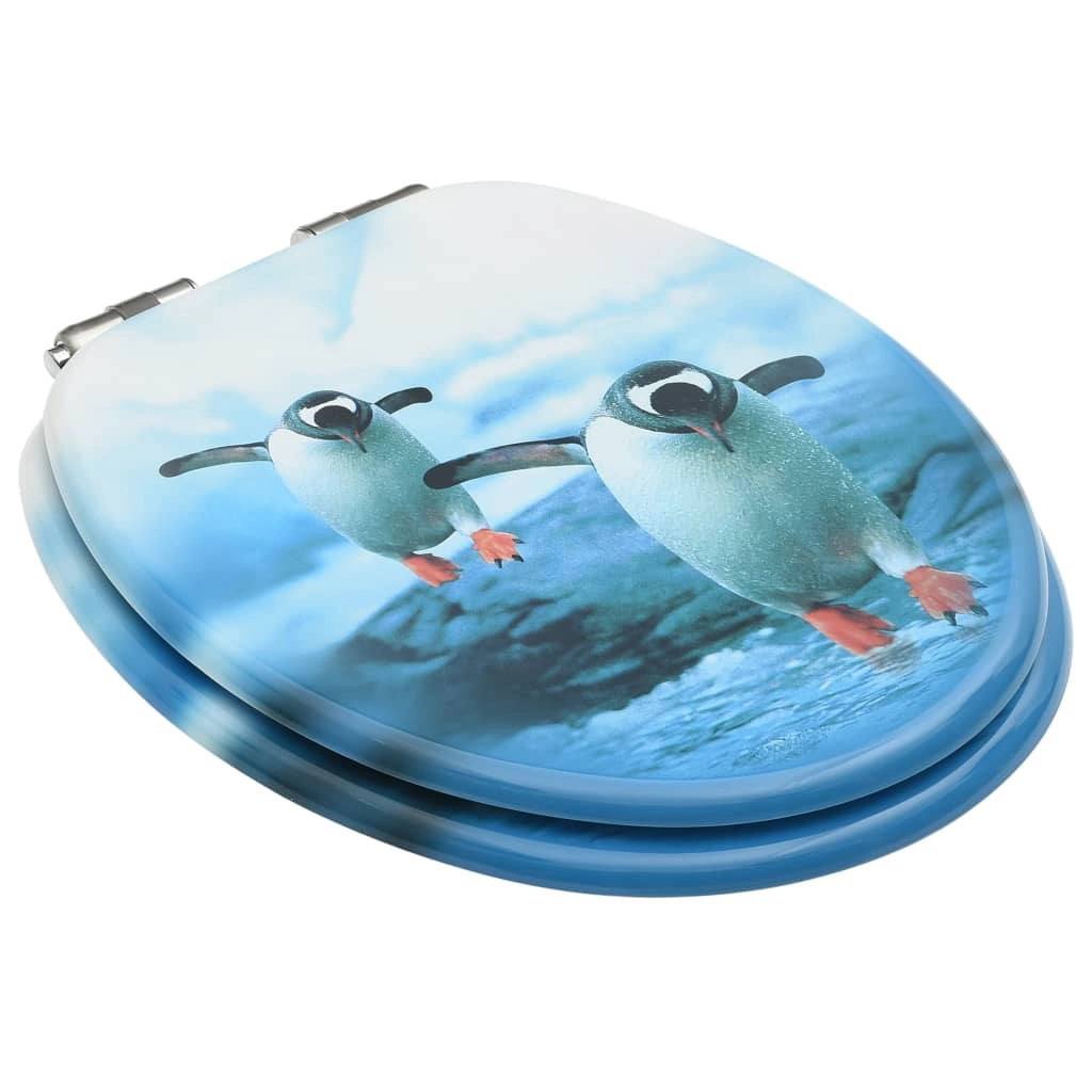 Sedile WC Penguin in MDF con coperchio a chiusura ammortizzata 02_0002937