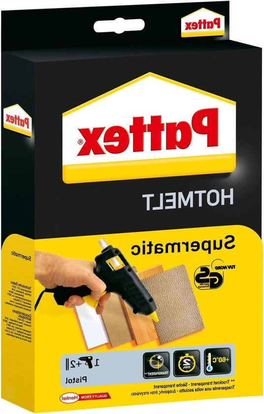 Pistola di colla professionale con regolazione elettronica della temperatura - set di 2 steli di colla