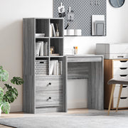 Scrivania con storage Grey Sonoma Legno ingegnerizzato