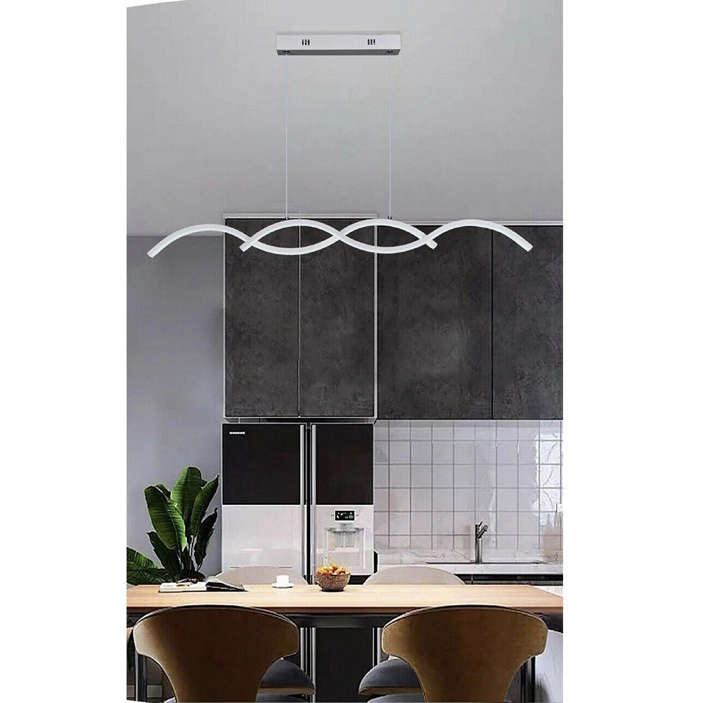Trade Shop - Lampadario Led Moderno Lampada Twist Sospensione 25w Luce 6500k 4000k 3000k A43b -