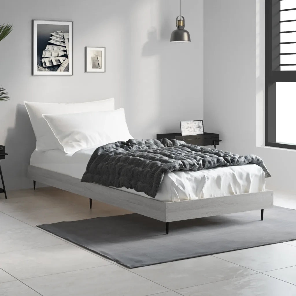 Giroletto-Struttura Letto Grigio Sonoma 75x190 cm in Legno Multistrato 553807