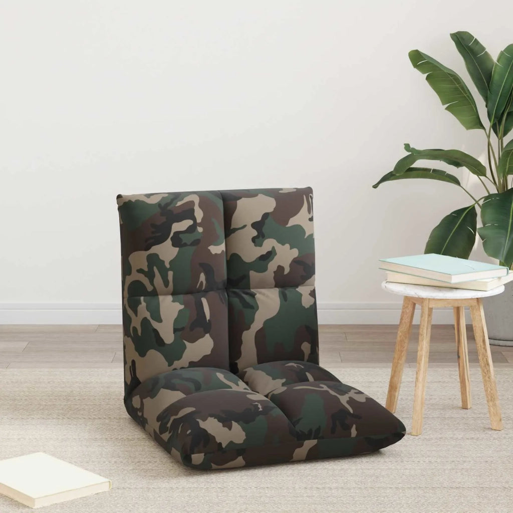 Sedia a pavimento regolabile Verde militare Tessuto
