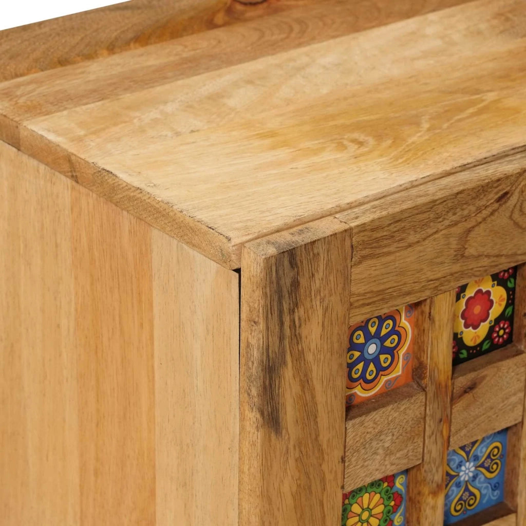 Mobile TV Naturale 105 x 33 x 46 cm Legno di mango massello