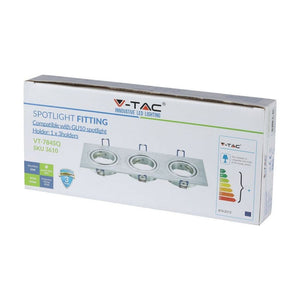 3*Pennello in alluminio quadrato 3*GU10