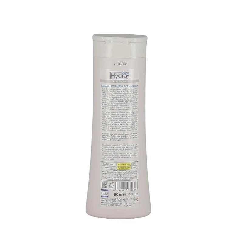 HYDRA VIVA BALSAMO 300 ML CON LATTE DI AVENA E CREMA DI RISO PER TUTTI I TIPI DI CAPELLI
